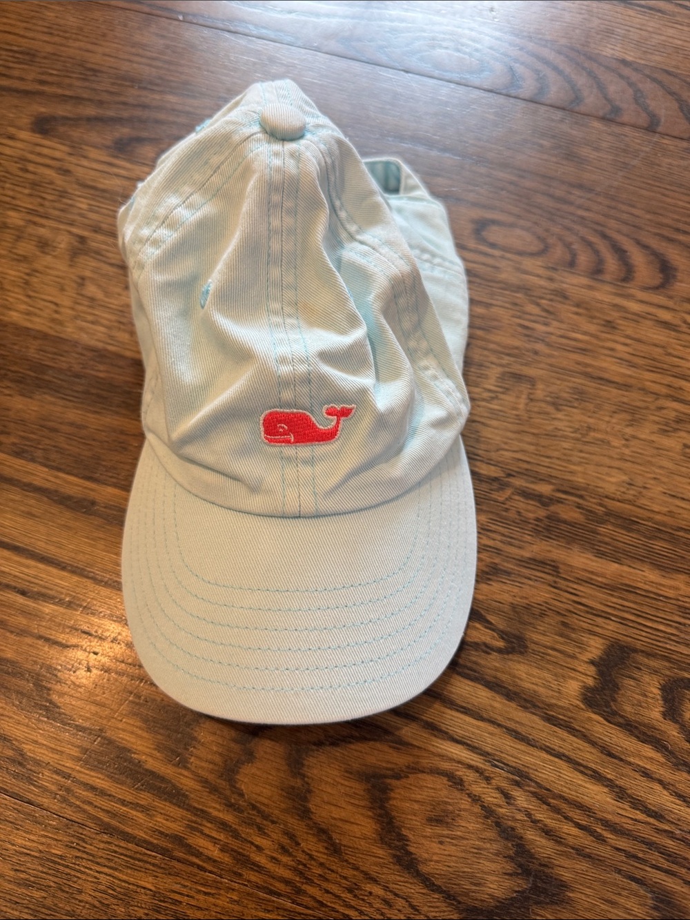 Vineyard Vines Kids Light Blue Cap with Pink Whale Logo